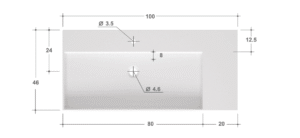 AMIA Solid Surface Cabo Waschtisch 10,10