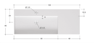 AMIA Solid Surface Cabo Waschtisch 10,12